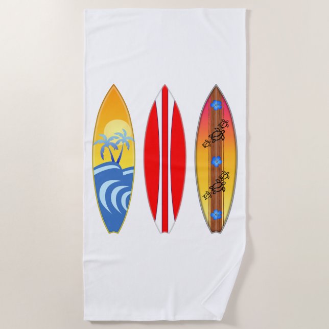 Toalha De Praia Surfe em Vintage (Frente)