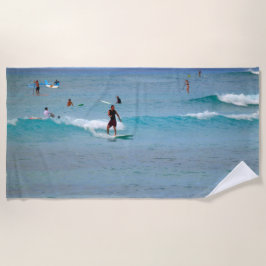 Toalha De Praia Surfing Oahu Beach Towel