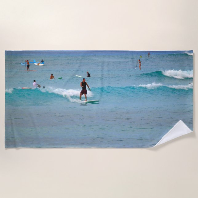 Toalha De Praia Surfing Oahu Beach Towel (Frente)