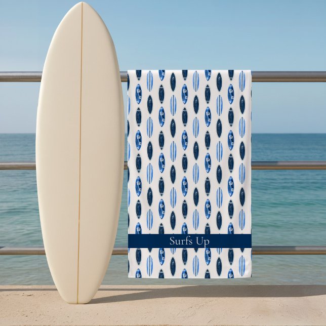 Toalha De Praia Surfs Up Surfboard  (Surfboard Beach Towel)