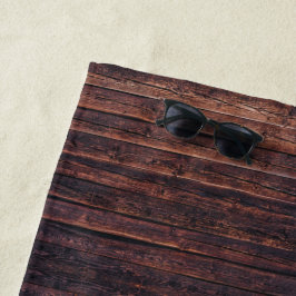 Toalha De Praia Tábuas de Madeira com Detalhes de Grãos Foto Image