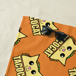 Toalha De Praia Taco Cat Patternado