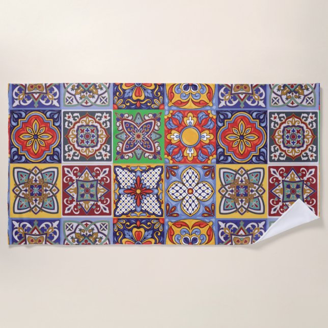 Toalha De Praia Talavera Design-1 Beach Towel