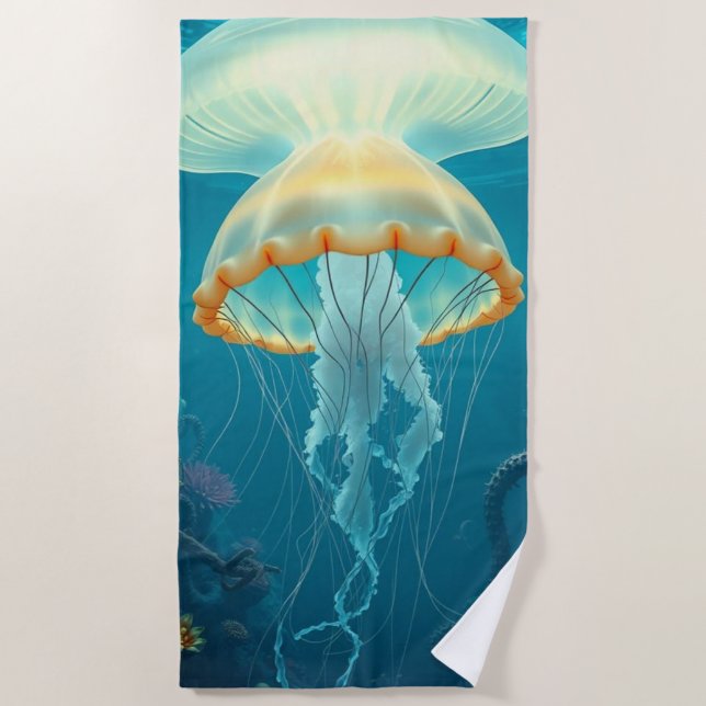 Toalha De Praia „Tanz der Quallen – Magie aus der Tiefe“ (Frente)