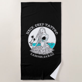 Toalha De Praia Tattoo Hula Girl Beach Towel