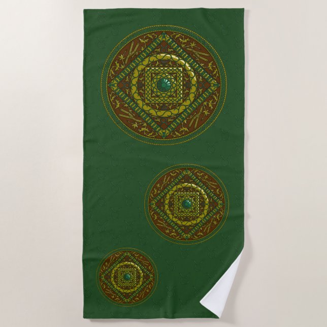 Toalha De Praia Taurus Mandala Beach Towel (Frente)