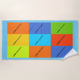 Toalha De Praia TCO-TAC UFO UAP AZULEJO Beach Towel