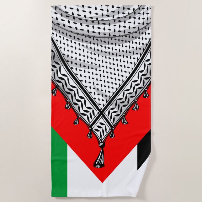 Toalha De Praia Tecido Tradicional do Keffiyeh Scarf Palestino (Frente)