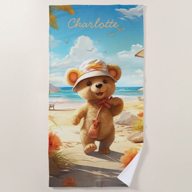 Toalha De Praia Teddy Bear Children Beach e Piscina Towel (Frente)