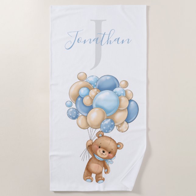 Toalha De Praia Teddy Bear Cutest Beach Towels para crianças! (Frente)