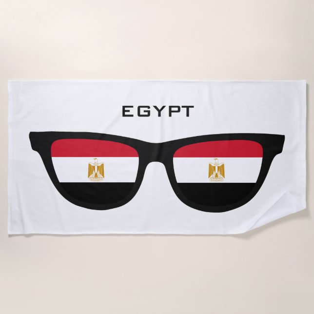 Toalha De Praia Tela de texto personalizada do EGYPT Shades (Frente)