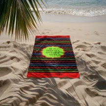 Tequila O'Clock Personalizado Event Beach Towel