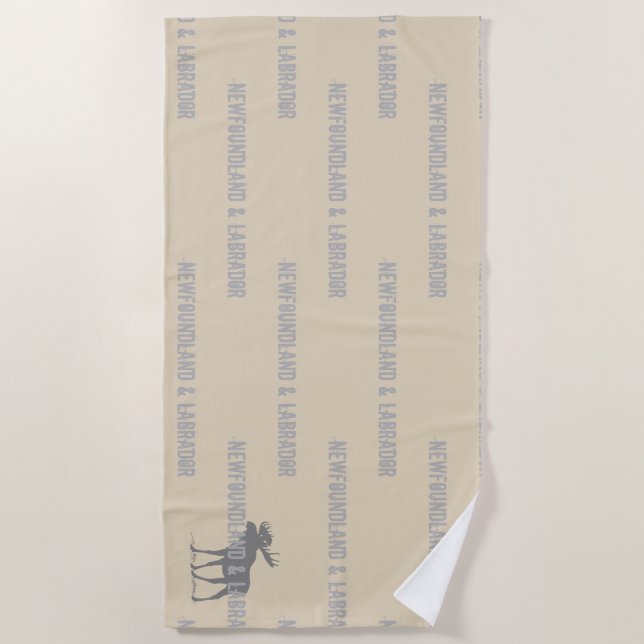 Toalha De Praia Terra Nova e Labrador (Frente)