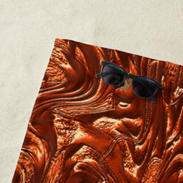 Toalha De Praia Terrata marrom texturizada