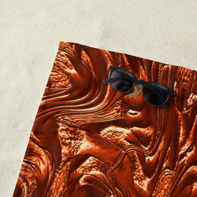 Toalha De Praia Terrata marrom texturizada (In Situ)