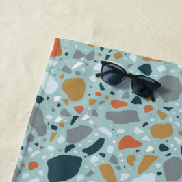 Toalha De Praia Terrazzo Em Azul