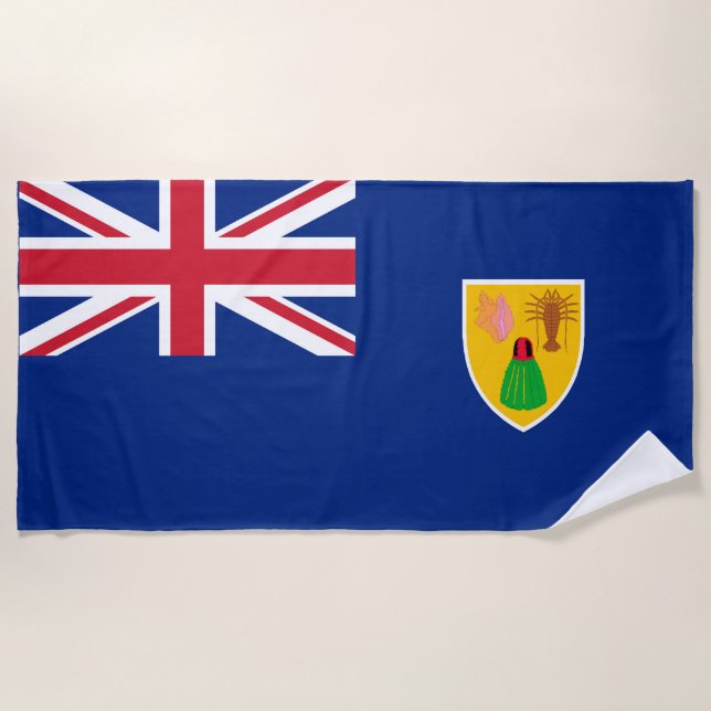 Toalha De Praia Território Britânico Turks & Caicos Flag Towel (Frente)