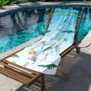 Toalha De Praia Teste padrão de Florida personalizado