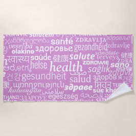 Toalha De Praia Texto de Integridade Multiidioma Word Beach Towel