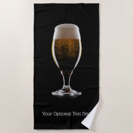 Toalha De Praia Texto personalizado Vidro de Cerveja