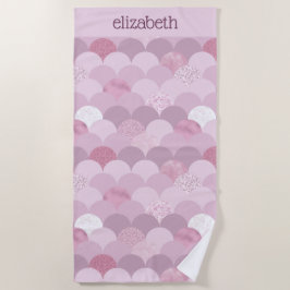 Toalha De Praia Textura circular roxa rosa