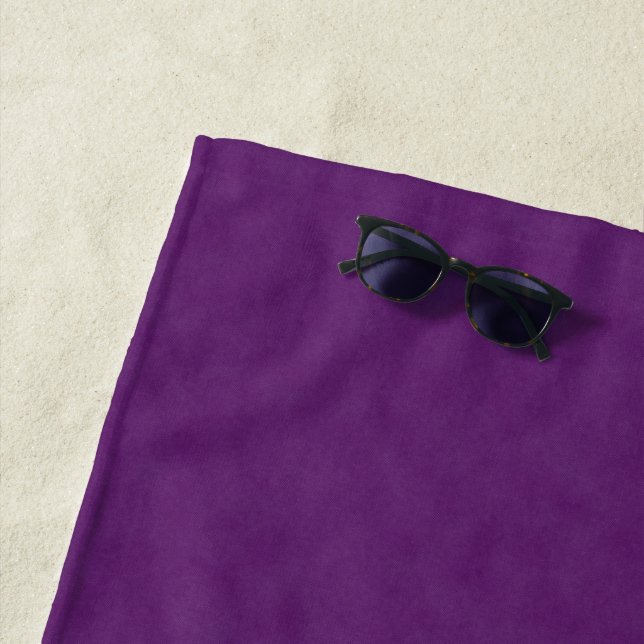 Toalha De Praia Textura de Denim Roxo, (In Situ)
