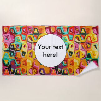 Toalha De Praia Textura de orifícios coloridos