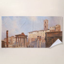 Toalha De Praia The Ancient Roman Forum (por Ippolito Caffi)