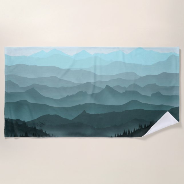 Toalha De Praia The blue valley (Frente)