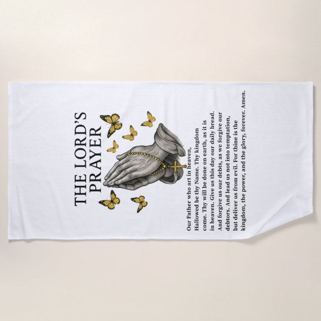 Toalha De Praia The Lord's Prayer (Frente)