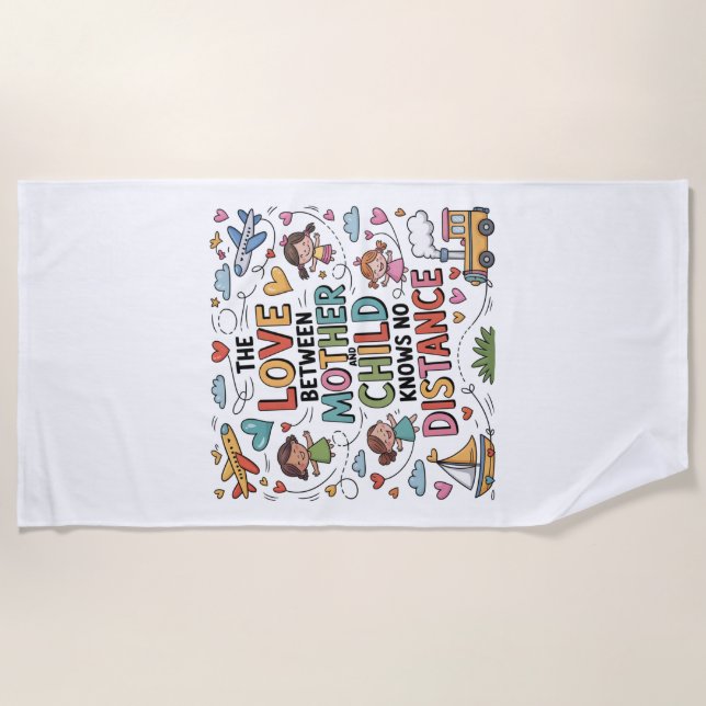 Toalha De Praia The Love Between Mother And Child (Frente)