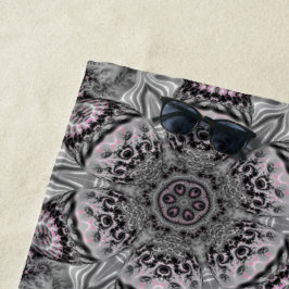 Toalha De Praia The Silver Fractal Garden