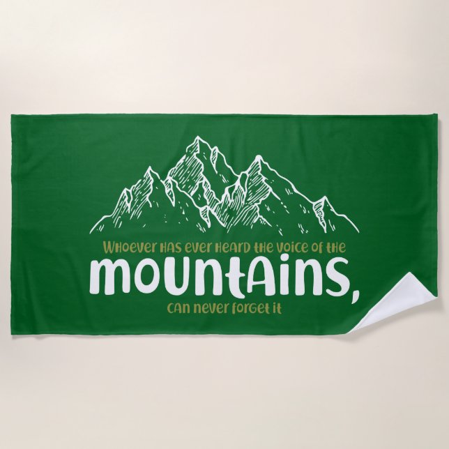 Toalha De Praia The Voice of the Mountains (Frente)