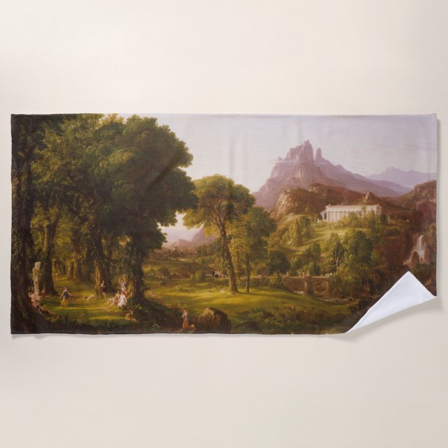 Toalha De Praia Thomas Cole Dream of Arcadia (Frente)