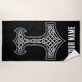 Toalha De Praia Thor Hammer Mjolnir Knot