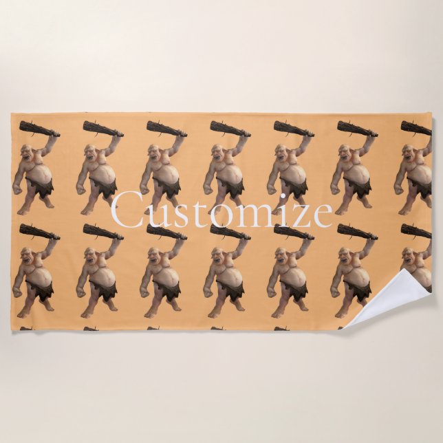 Toalha De Praia Thunder_Cove do Troll Feio (Frente)