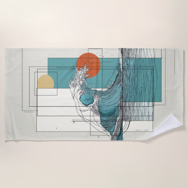 Toalha De Praia Tidal Balance Beach Towel (Frente)