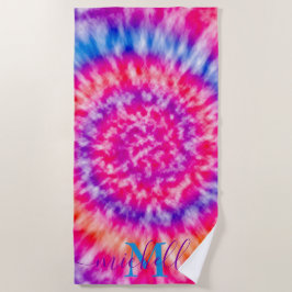 Toalha De Praia Tie Dye Personalizado