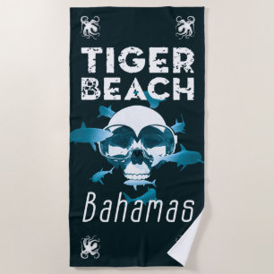 Toalha De Praia Tiger Beach Bahamas Shark Diving