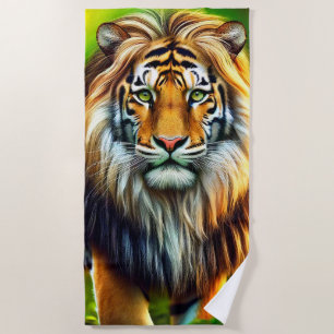 Toalha De Praia Tiger Lion