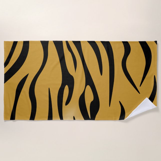 Toalha De Praia Tiger Stripes Beach Towel (Frente)