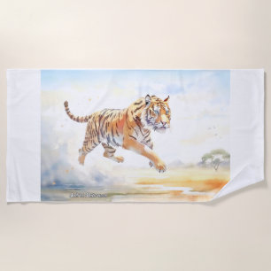 Toalha De Praia Tigre na Ação 3