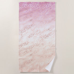 Toalha De Praia Tinta Rosa Cinzenta Pêssego Glam Pêssego Pêsseg