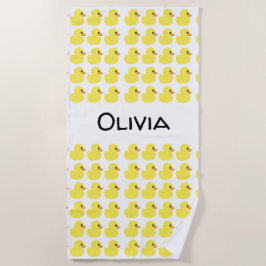 Toalha De Praia "Toalha de praia personalizada do pato de