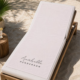 Toalha de Praia | Toalhas de Piscina Rosa Bege com