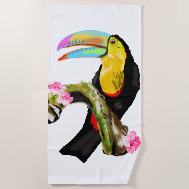 Toalha De Praia Toco Toucan Bird Beach Towel (Frente)