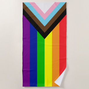 TOALHA DE PRAIA TODA A BANDEIRA LGBTQ+ PRIDE RAINBOW INCLUSIVE
