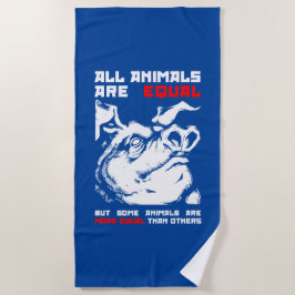 Toalha De Praia Todos os animais são iguais a 1