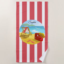 Toalha De Praia Toes na Torre de Praia das Férias da Areia