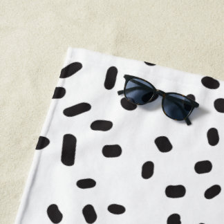 Toalha De Praia Torre branca e negra moderna elegante